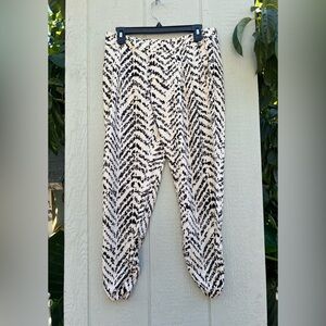 Parker silk animal print joggers